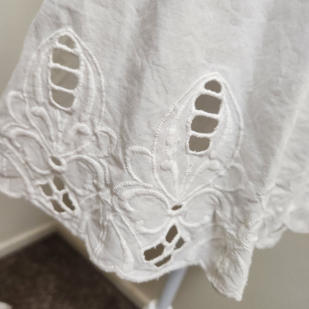 Old Navy Babydoll Tunic Tank/Dress Top Lg Fairy Angelcore Cottagecore Lace Trim - Picture 7 of 14